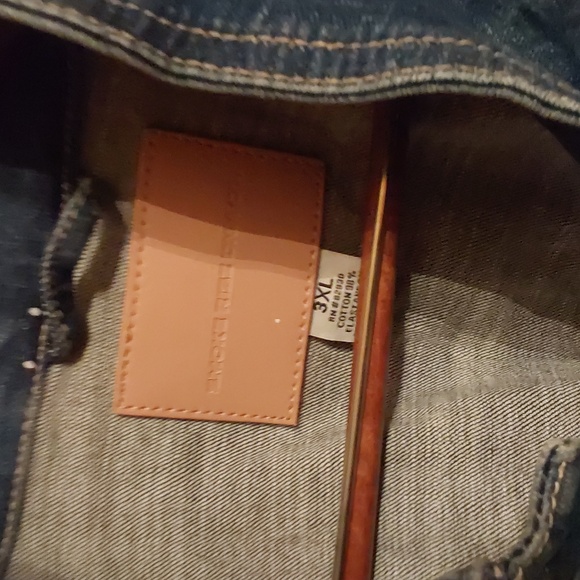 PREOWNED SMOKE RISE DENIM BLING DESIGN JACKET SIZE 3XL.. - Picture 6 of 7